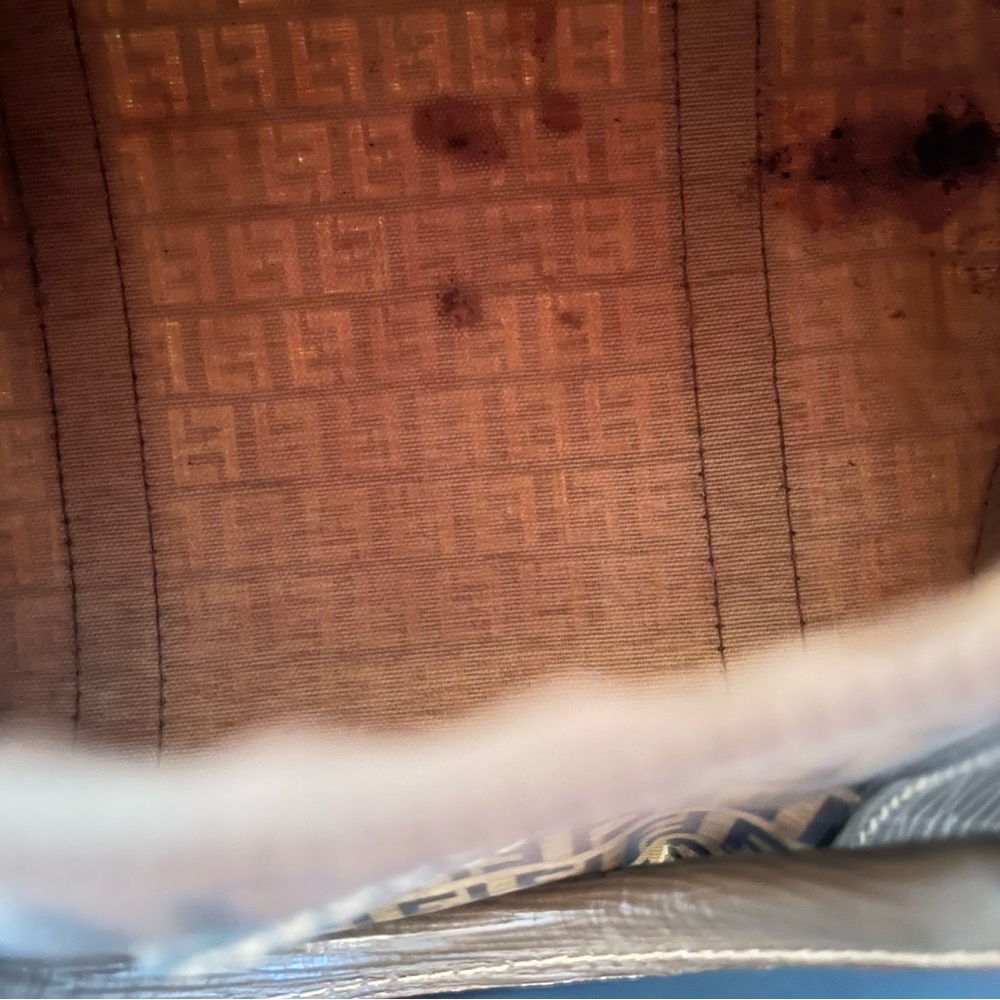Fendi Brown Logo Glassy Satchel - Picture 10 of 14